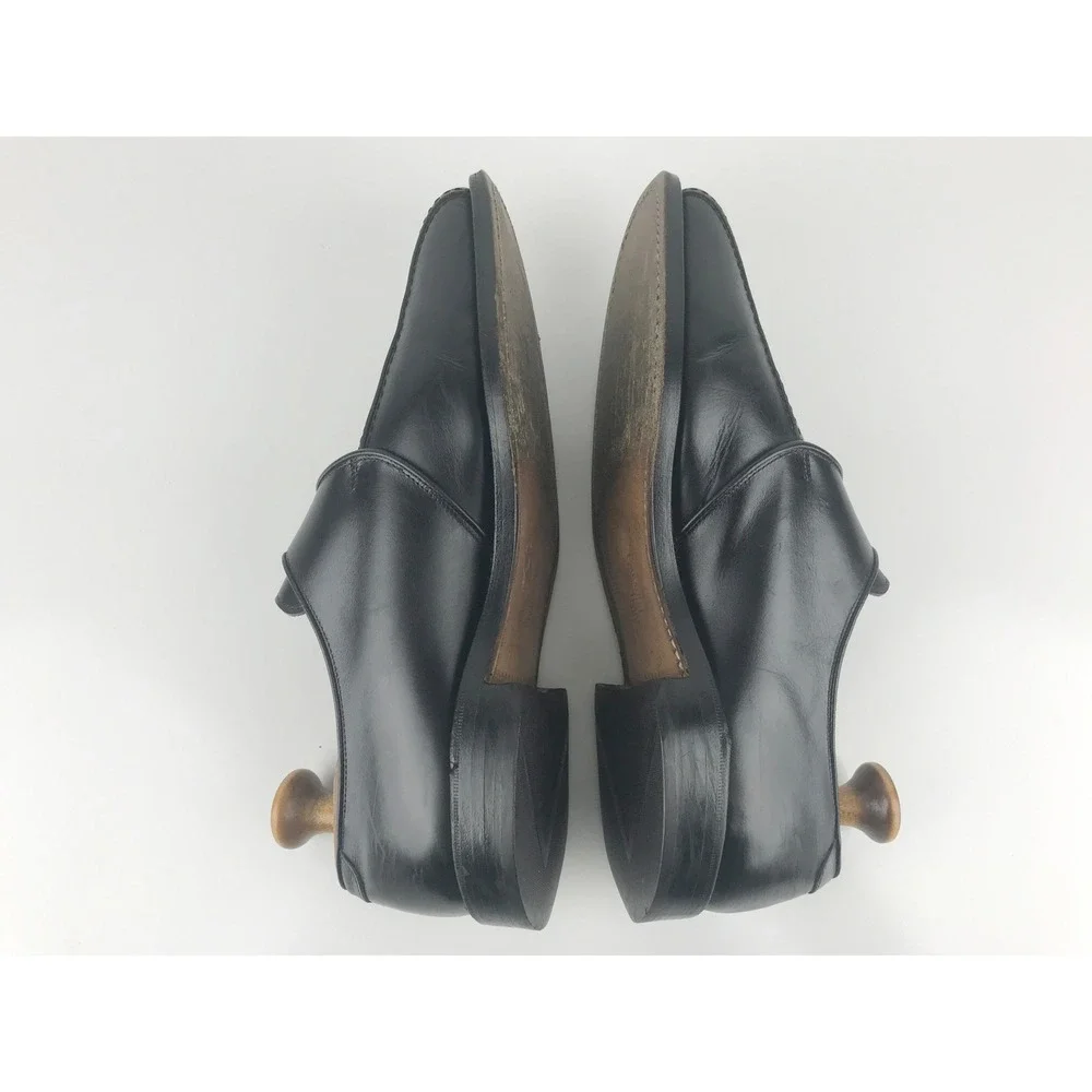 Allen Edmonds‎ CONCORD Black Leather Monk Strap Dress Shoes Men's 9.5 C